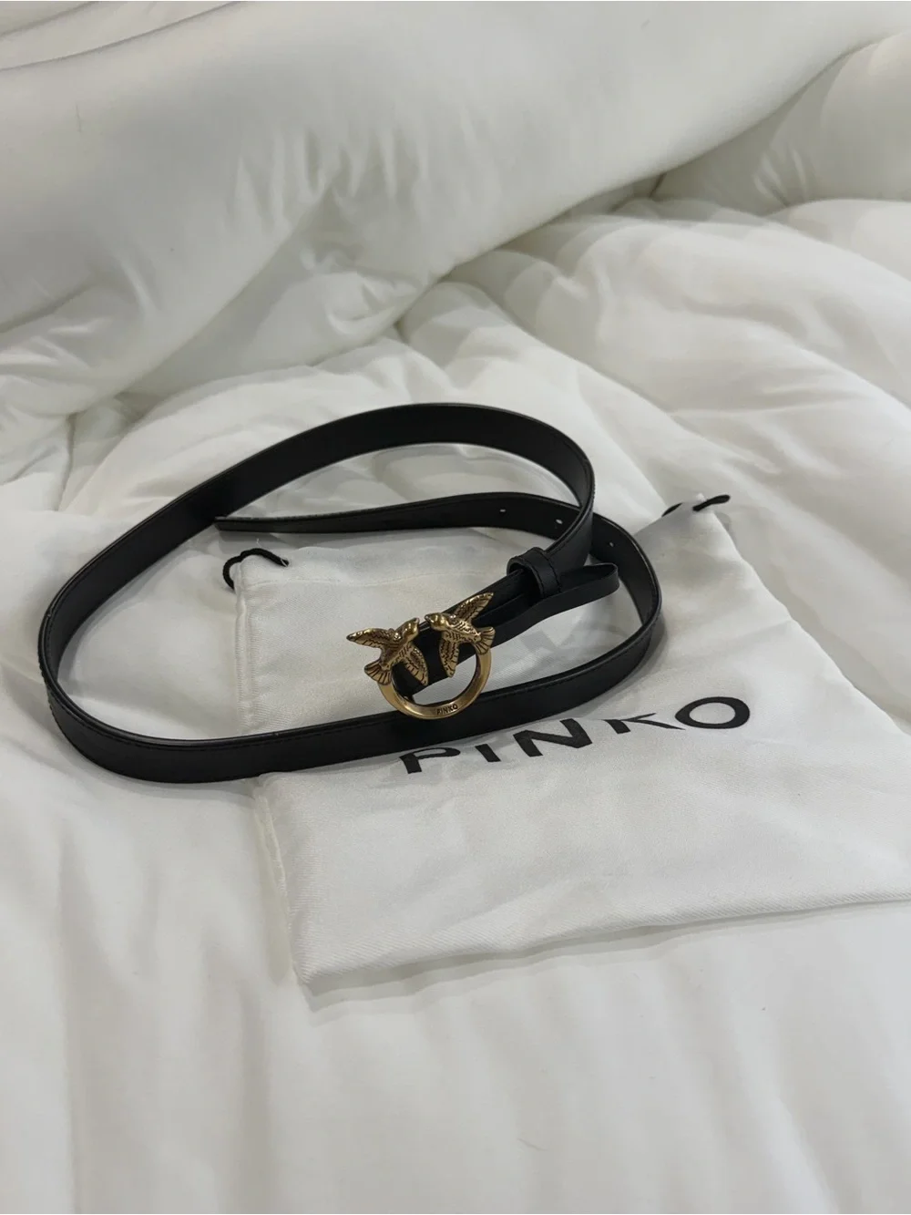 Pinko black leather